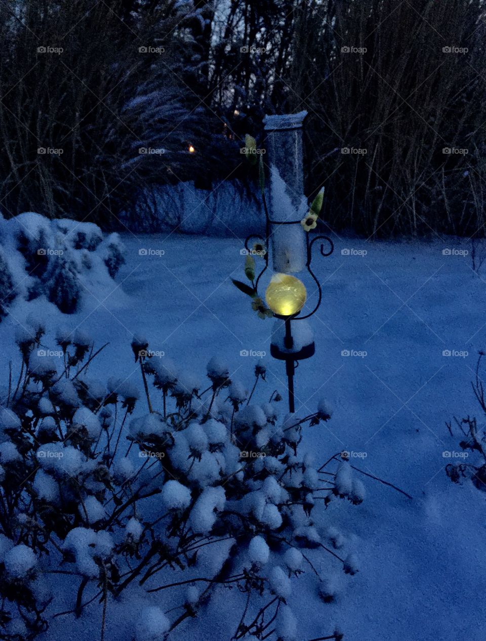 Snowy light globe