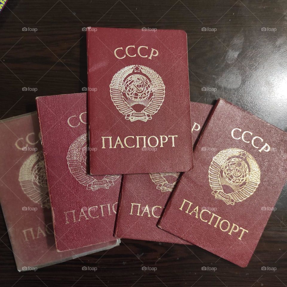 Серпастый и молоткастый, советский паспорт.