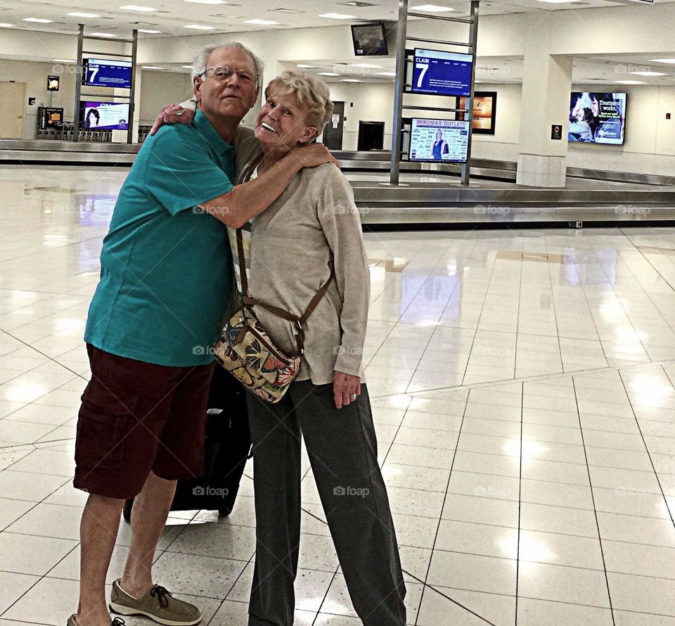 Joyful family reunion.