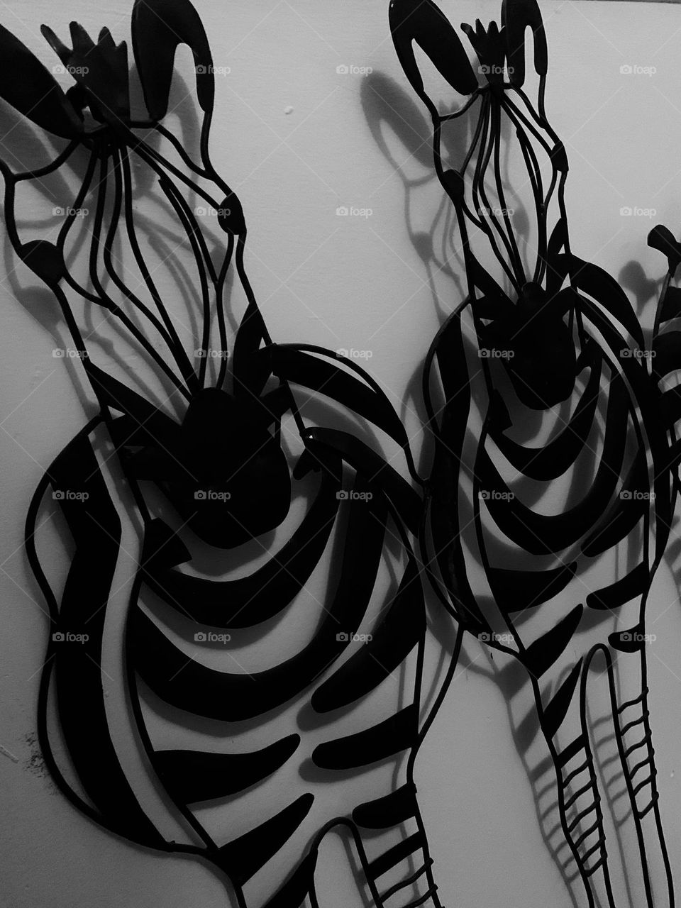 Black and white zebra wall decor 