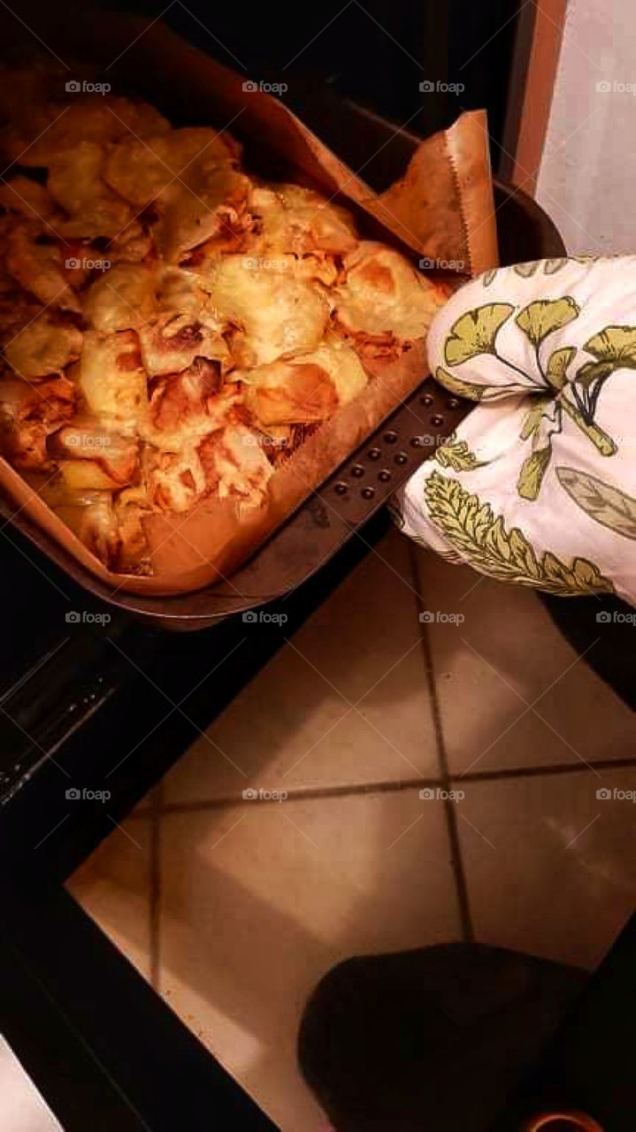 Baking potatoes in oven