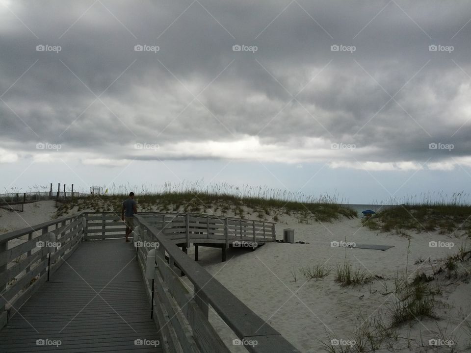 Storm clouds at the beach