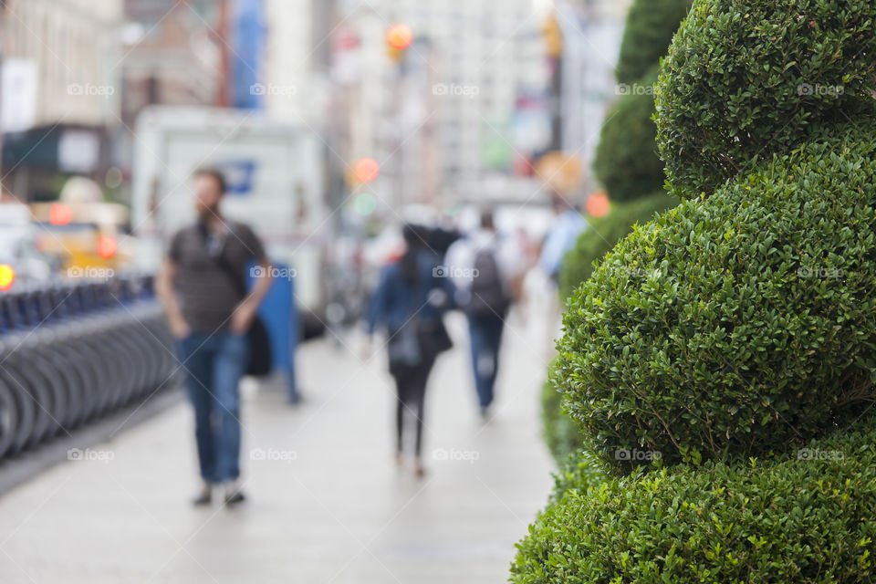 Blurred street view