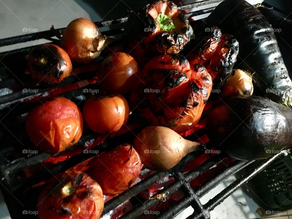 barbecue vegetables