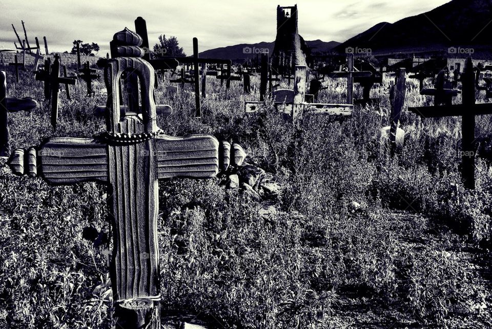 Taos Pueblo Indian Village Cemetary