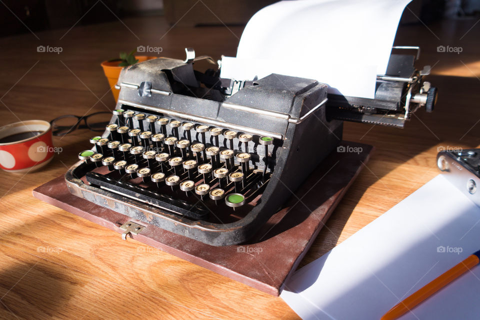 Old typewriter for writers