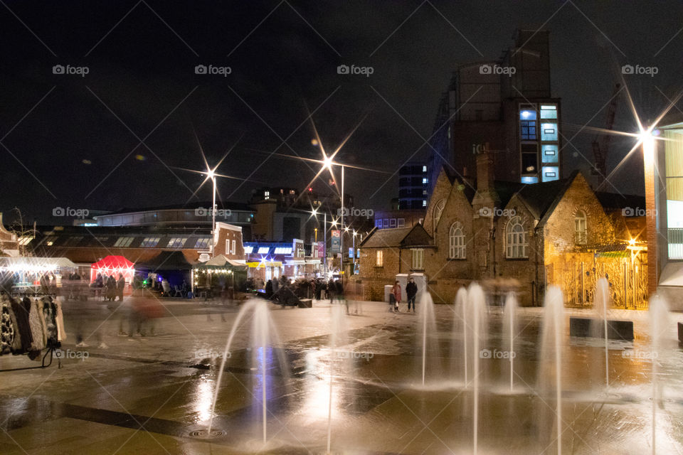 low light shot of Sneinton Market Nottingham.