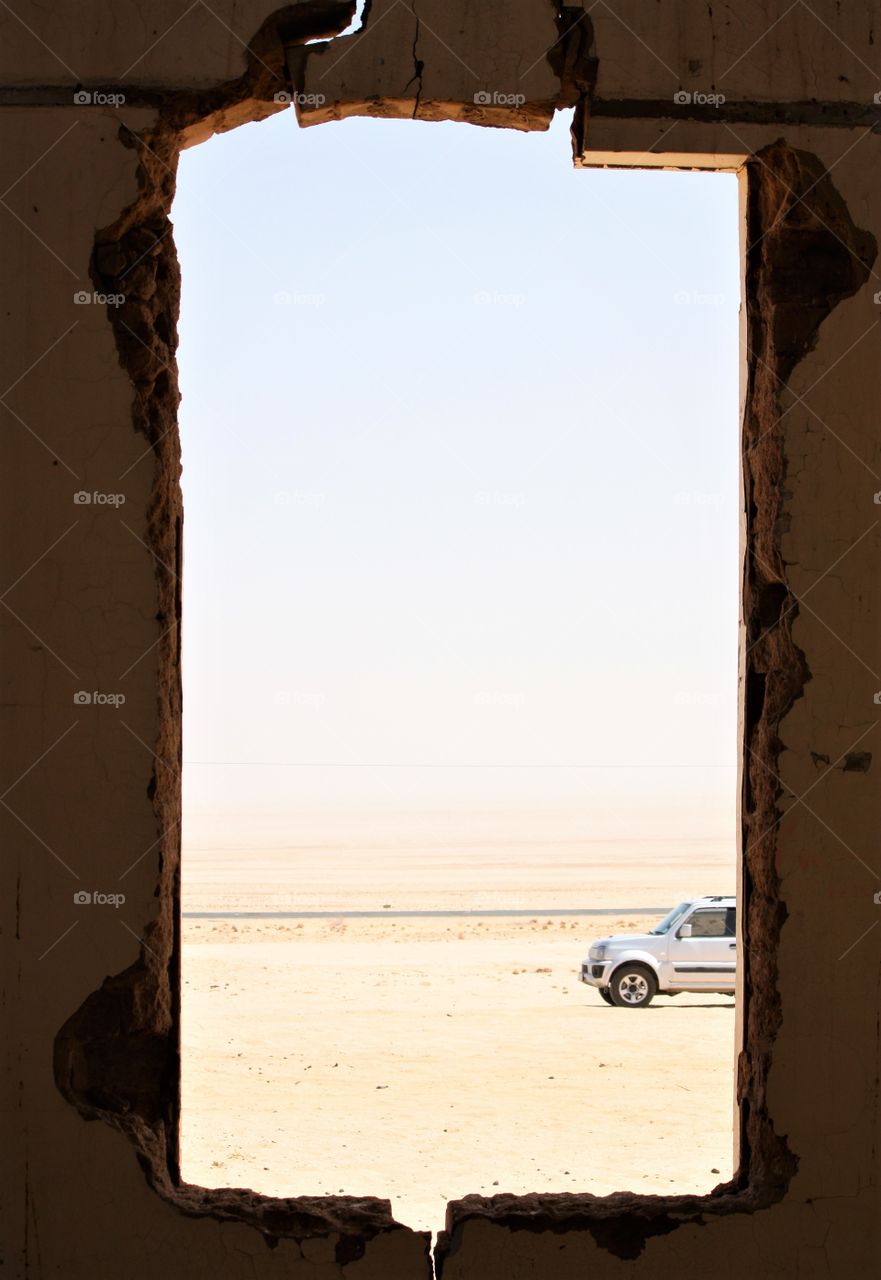 View Through the window of   a deserted house