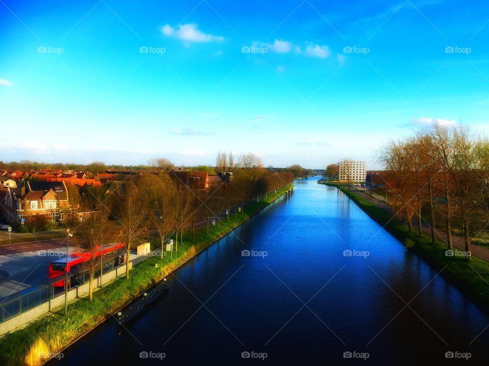 Standing on a bridge in Purmerend, the netherlands