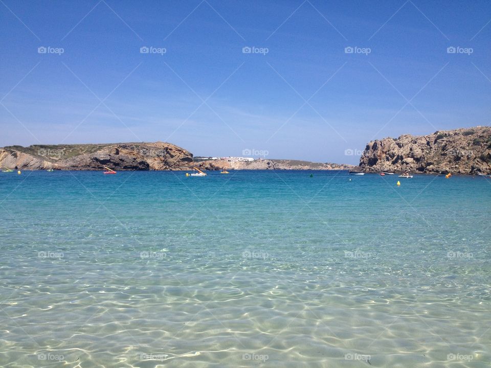Great picture of steady tropical water in menorca