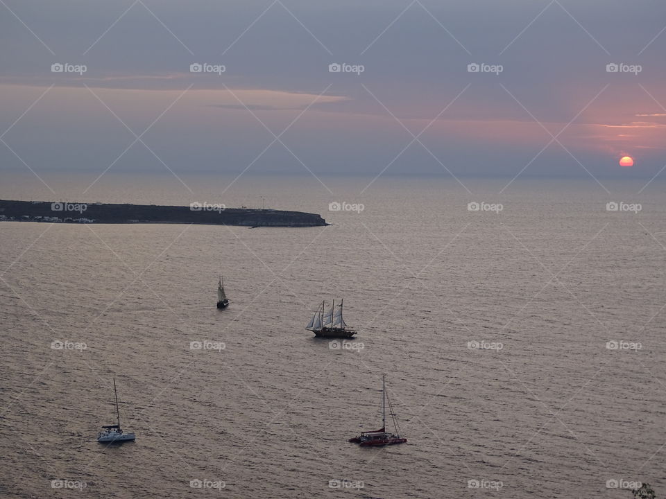 Greece Santorini Sunset. Greece Santorini Sunset