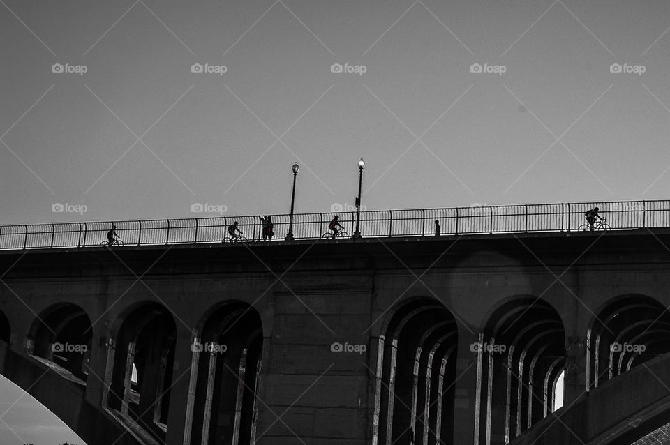 Bicycles on Bridge