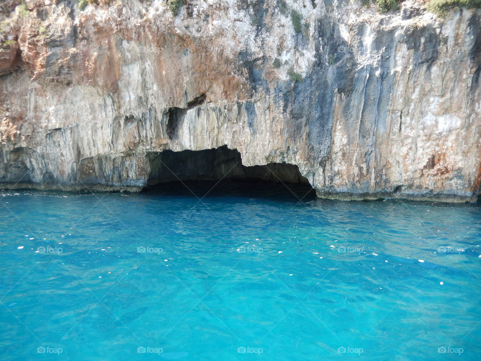 wonderful blue caves in Zakynthos island