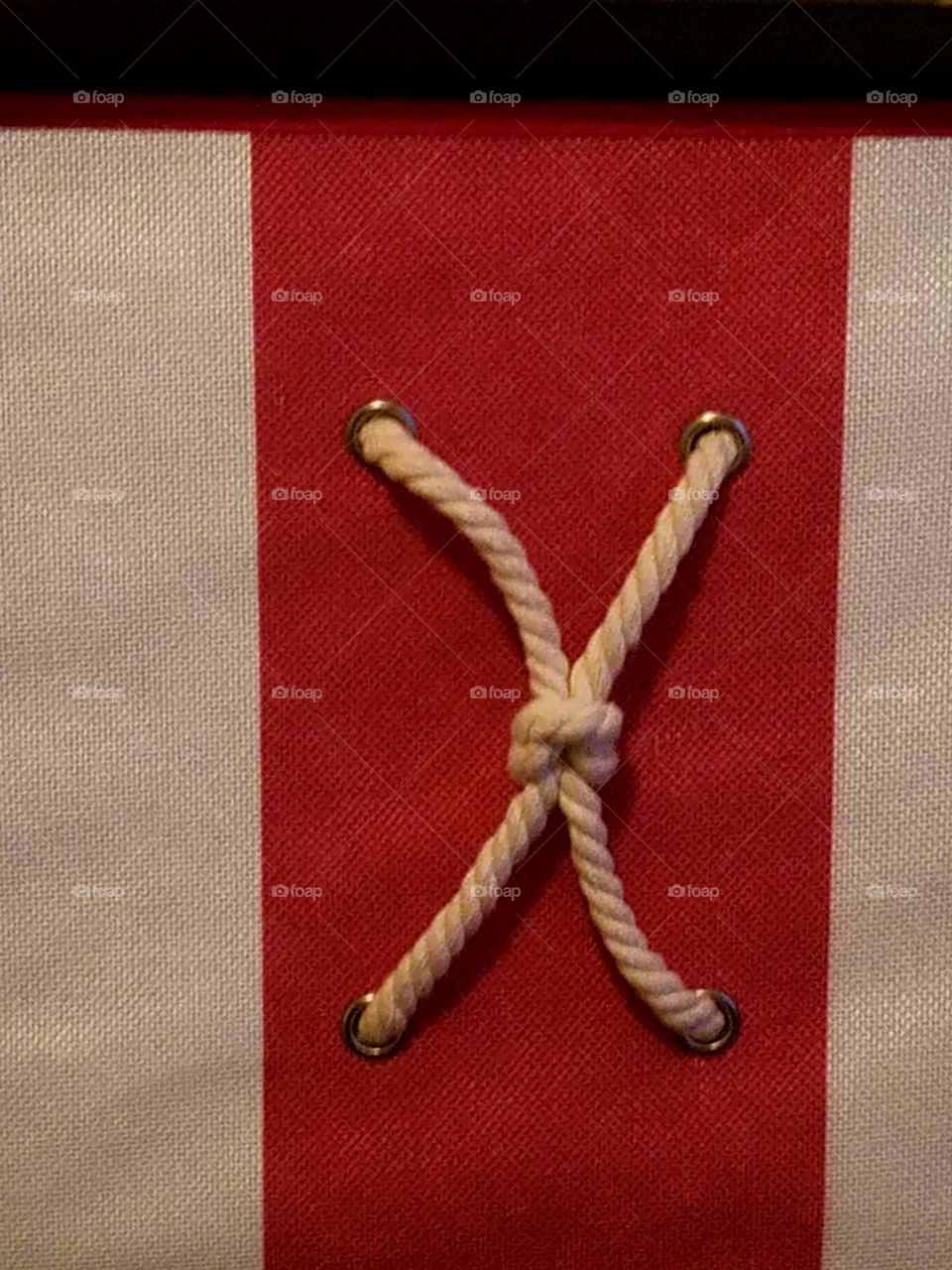 red ,beige,nautical rope,fabric