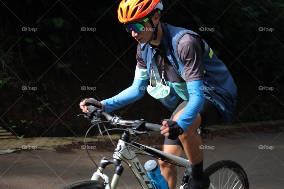 cycling on the street