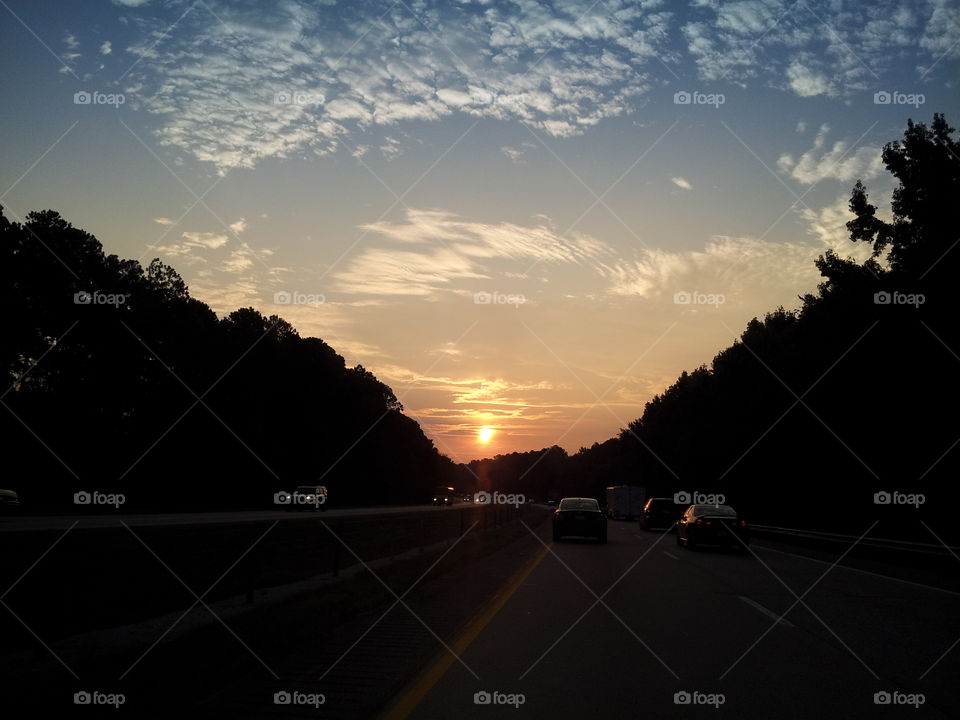 Sunrise. interstate 16