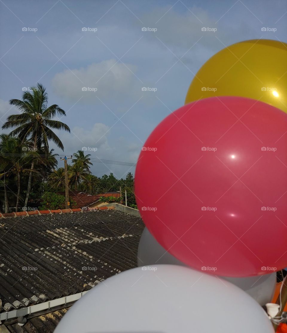 helium balloons captured