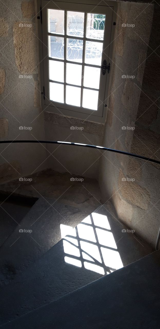 staircase in Rochechouart castle