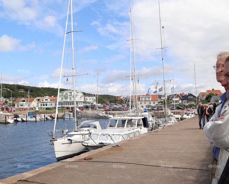 In the harbor of Mölle in Sweden 