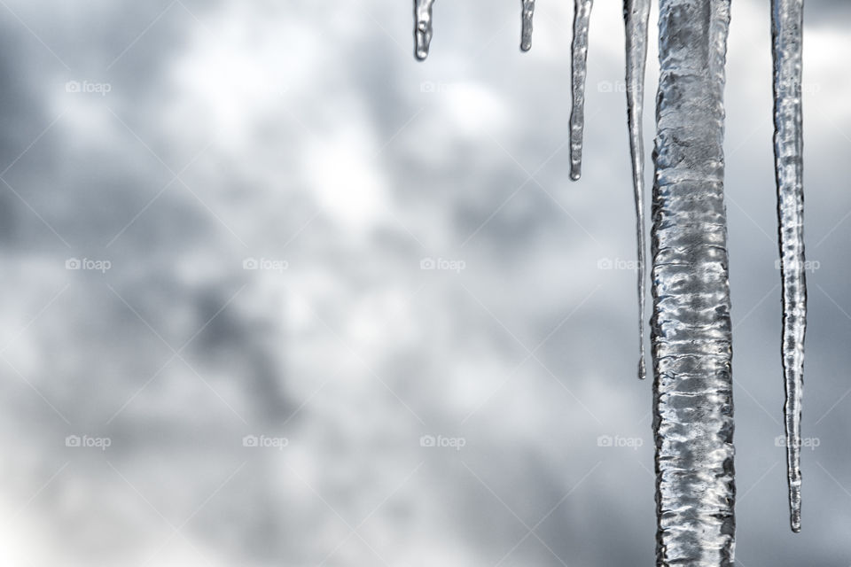 View of icicle in winter