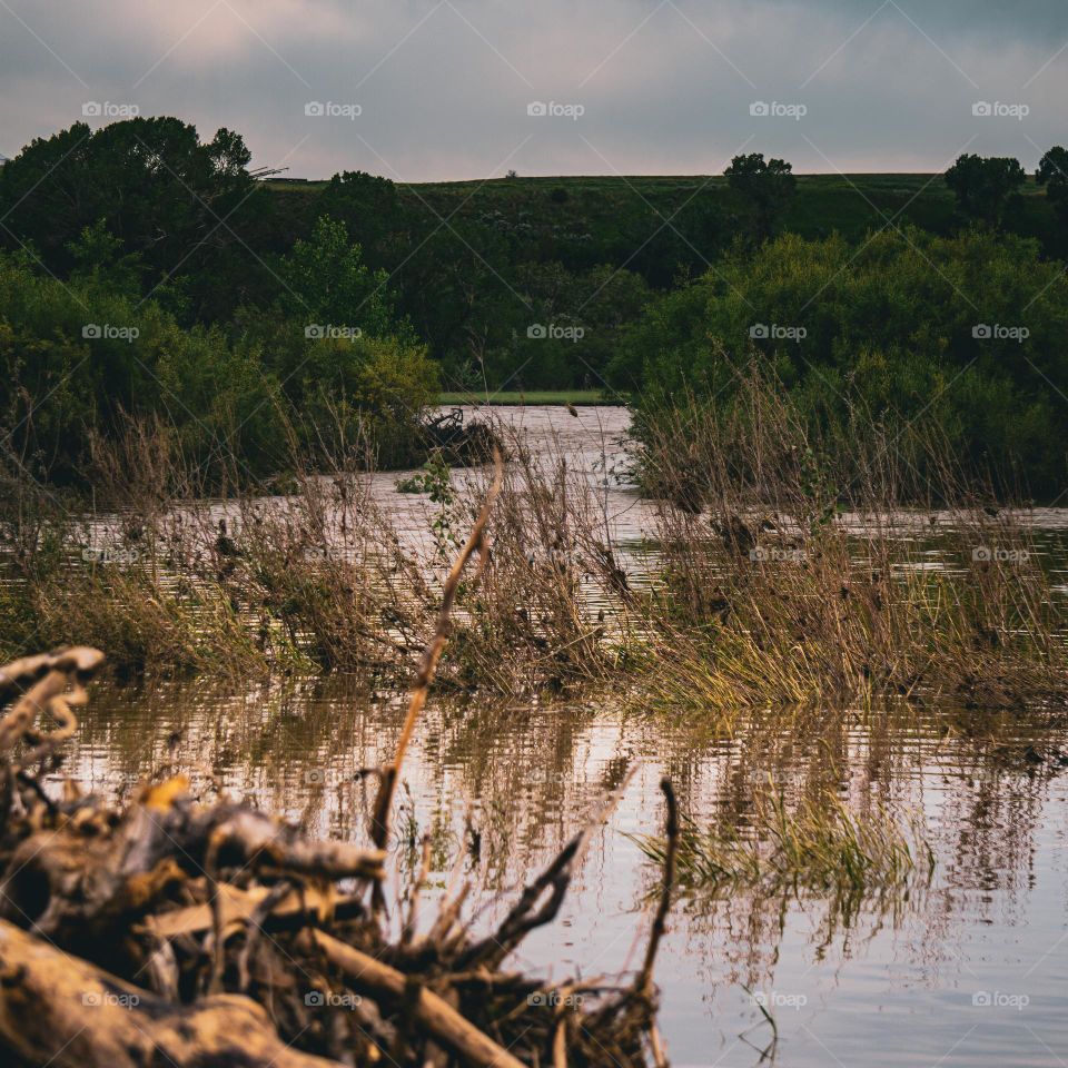 Colorful reflection on Yellowstone.