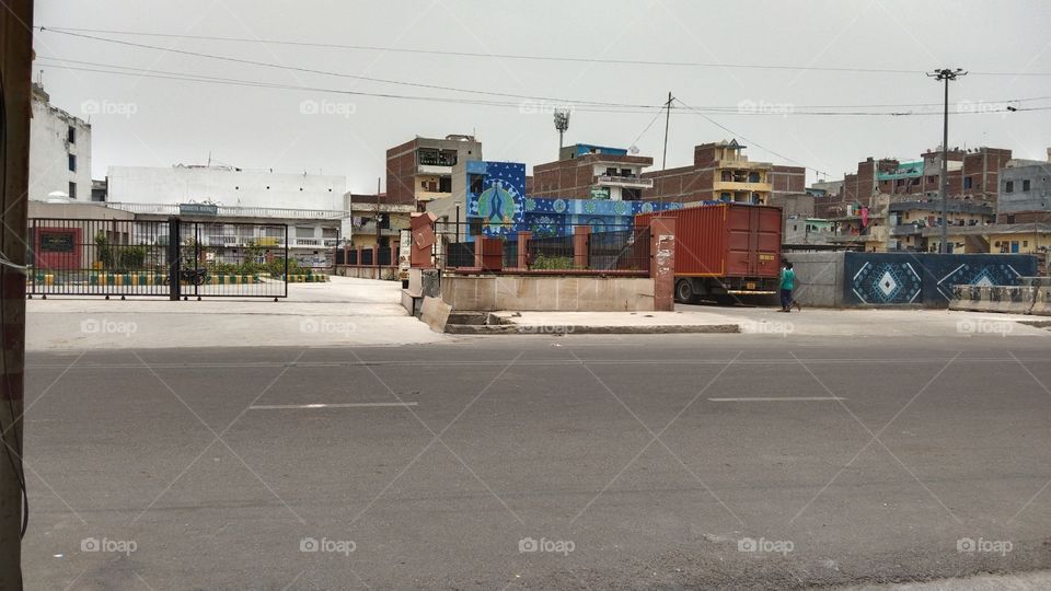 building on the road