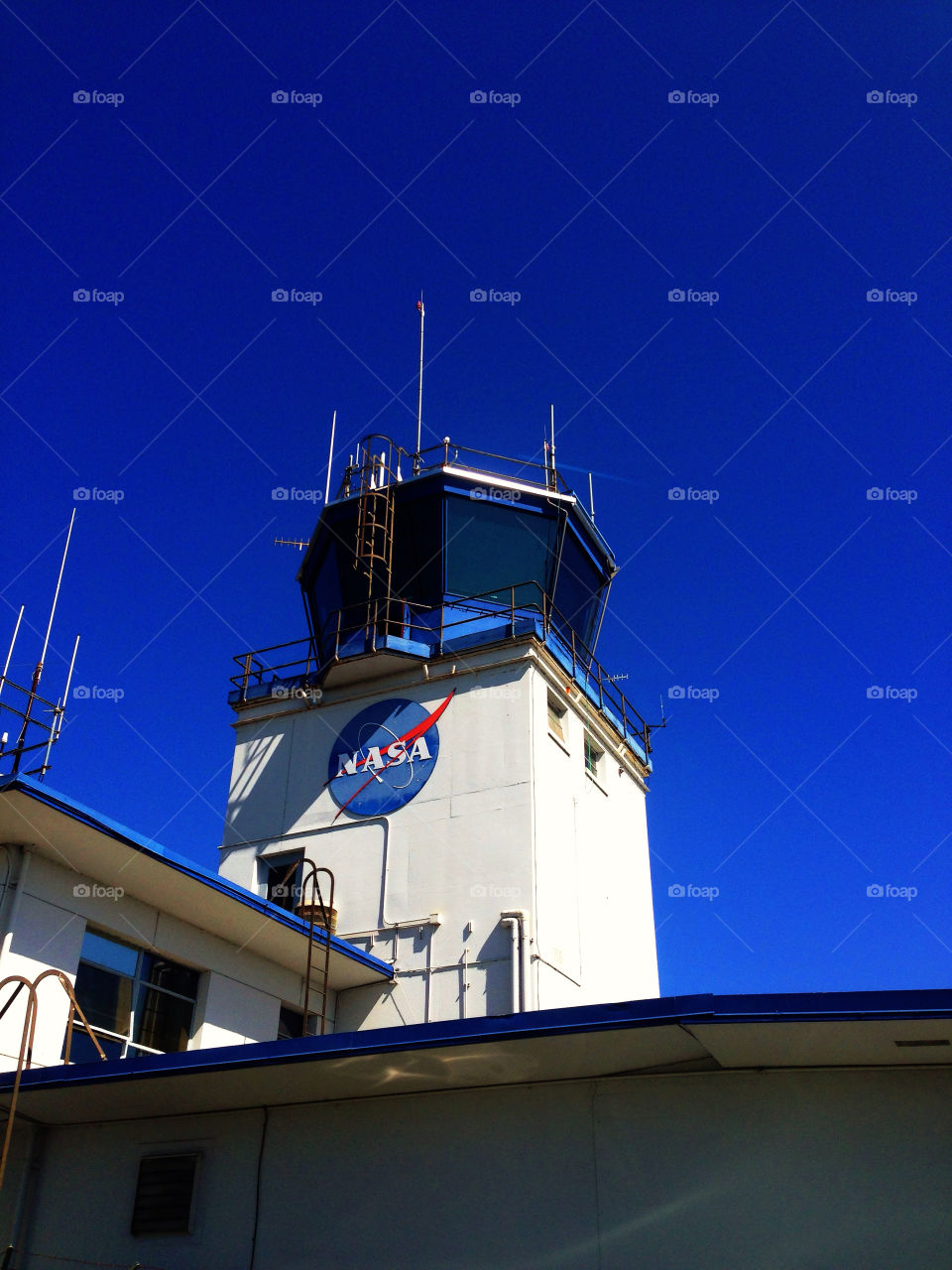 NASA air traffic control tower at Moffett Field, Cslifornia