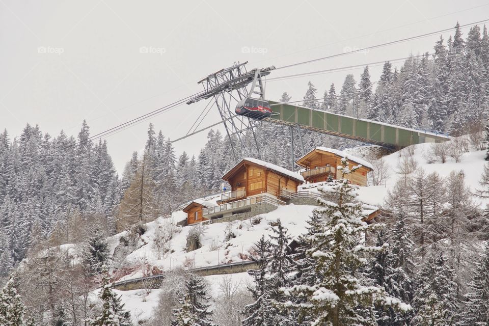 Houses in Tschuggen mountain