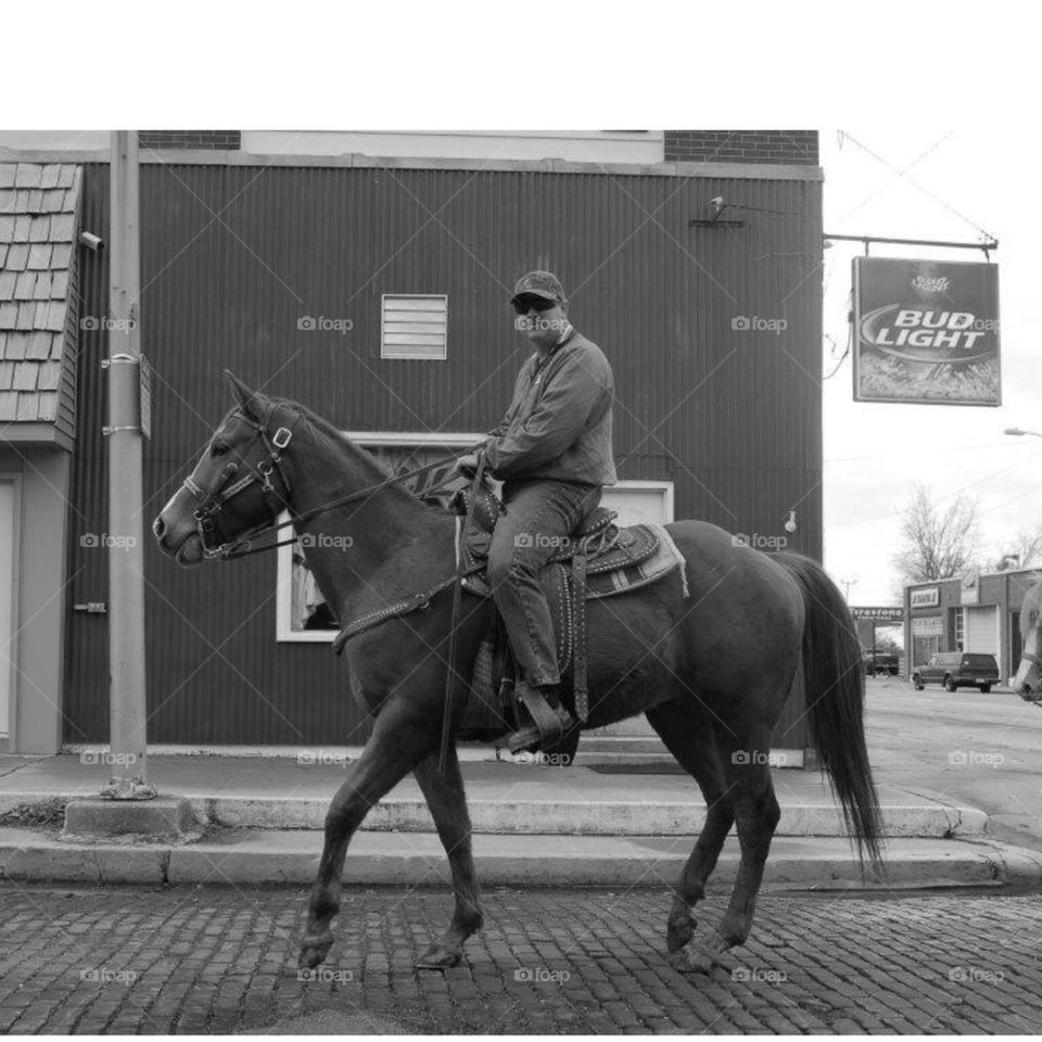 Man on horse