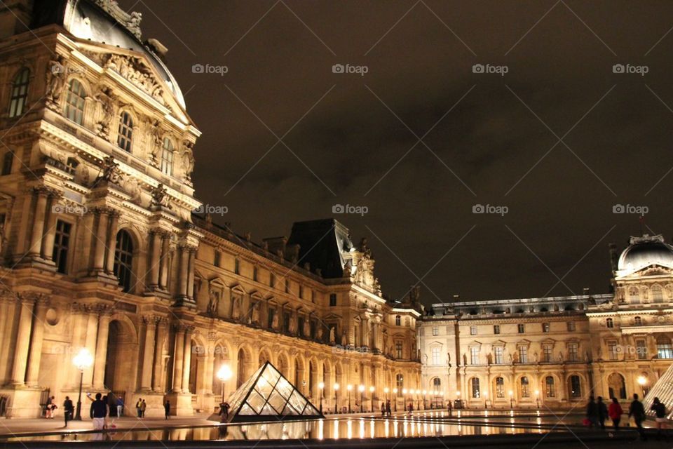 Louvre by night