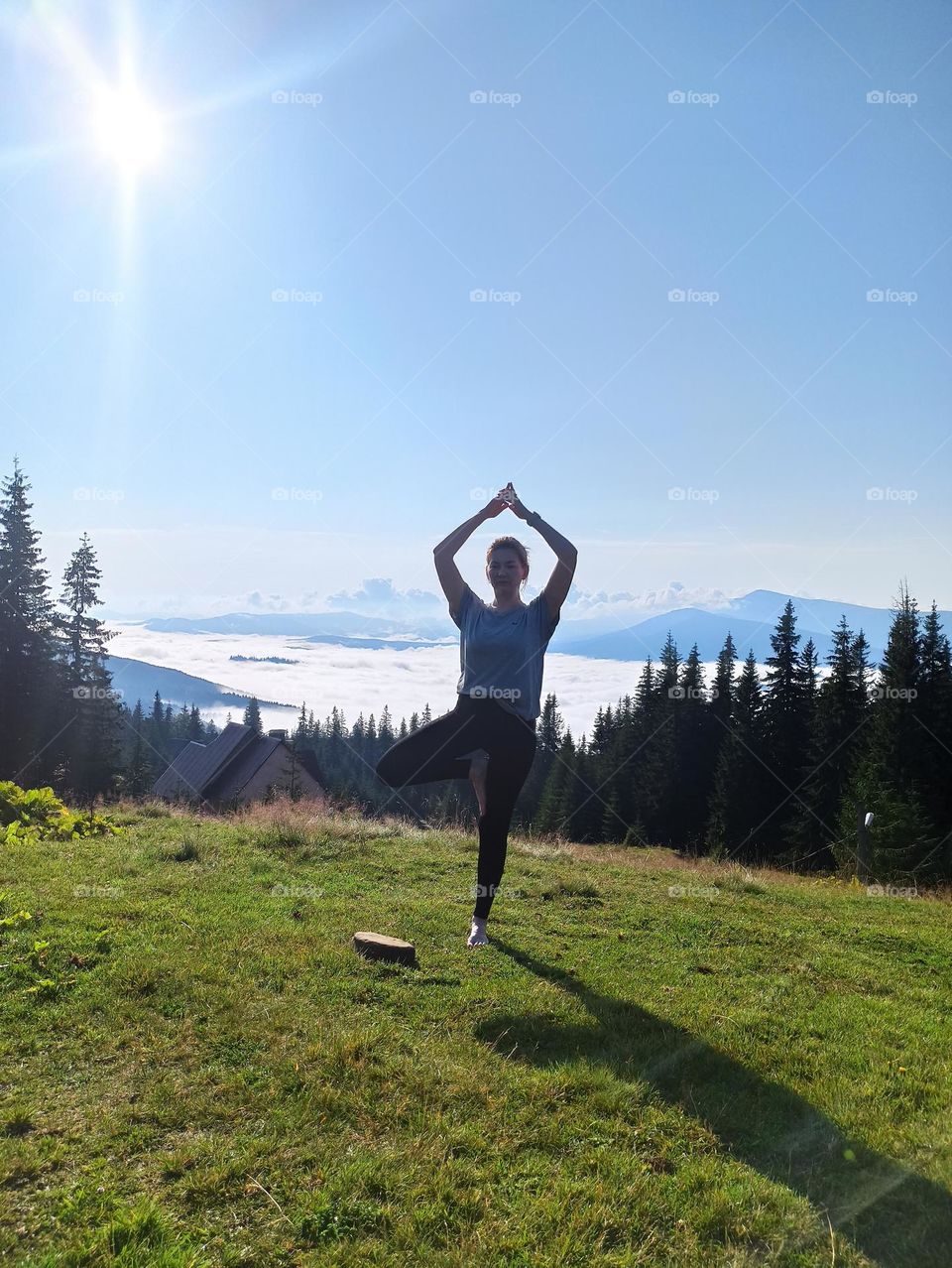 The stillness within . 
girl in meditation