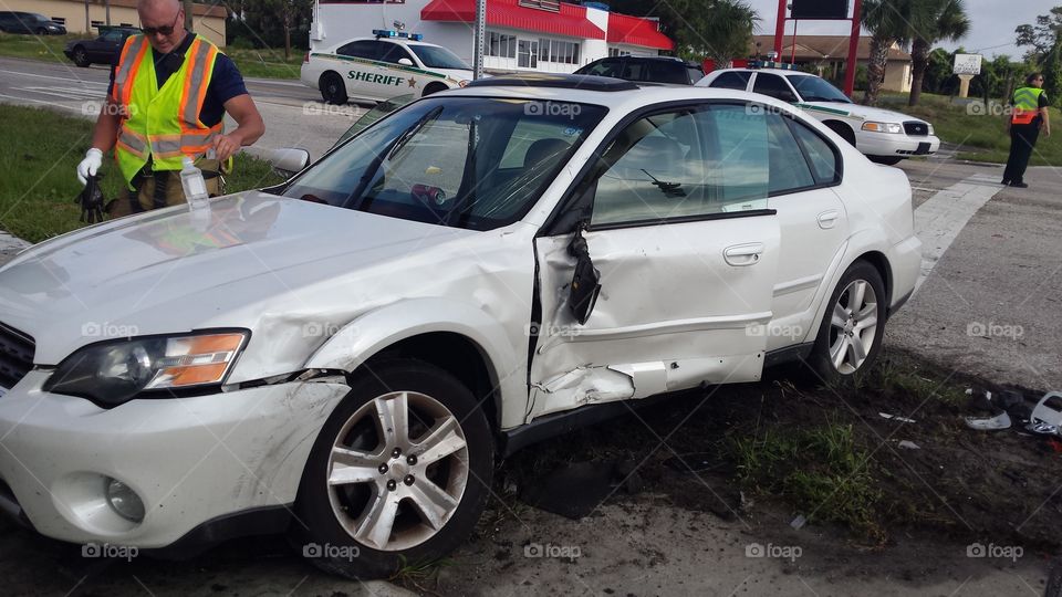 Auto Accident Crash Scene