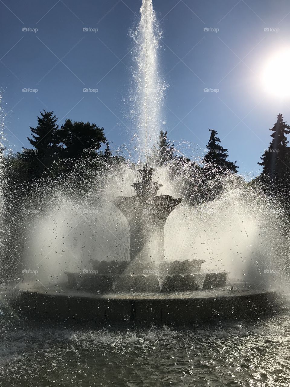 Fountain in the Central Park Vinnytsya 