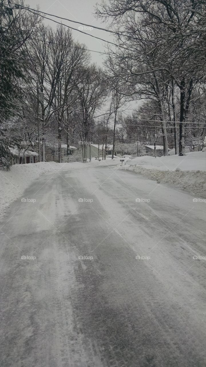 snowy road