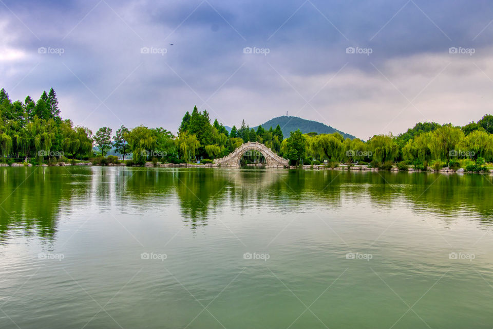 Bridge view with awesome floor and sky