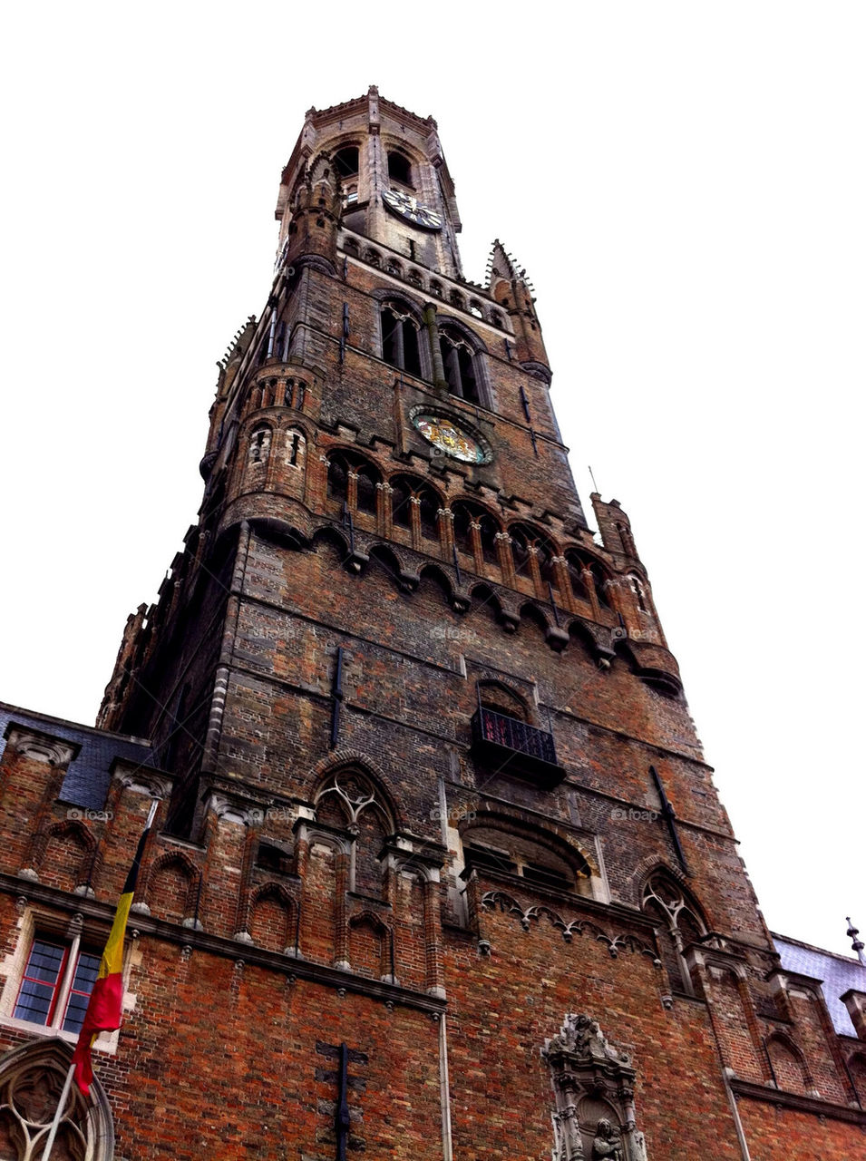 clock tower bruges central by dannytwotaps