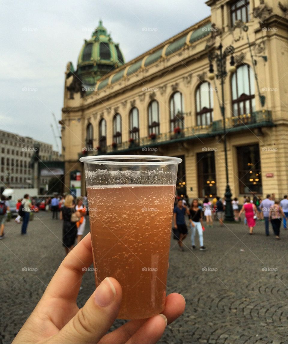 Burčak, "young wine", available at street markets in Prague during September/October