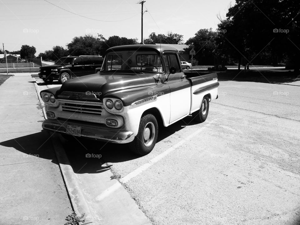black and white version. This is another picture of the same Chevy Truck 🚚 only in black and white version