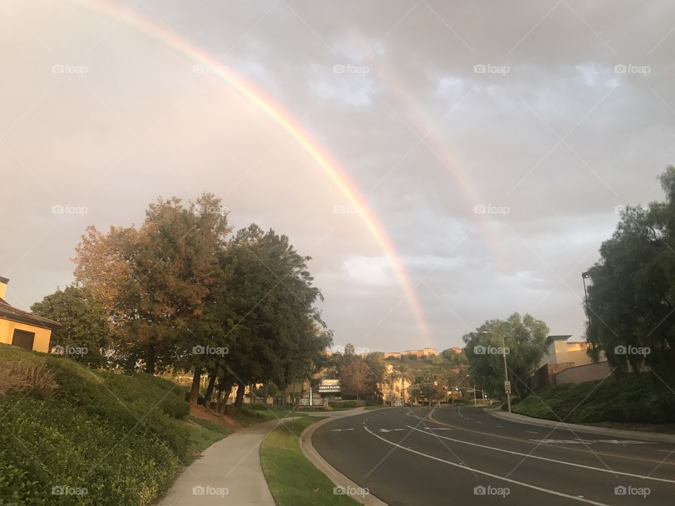 Early morning walk rainbow - Southern California 