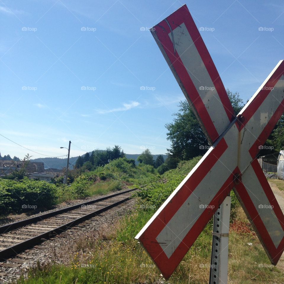 Railway Crossing. Railway crossing