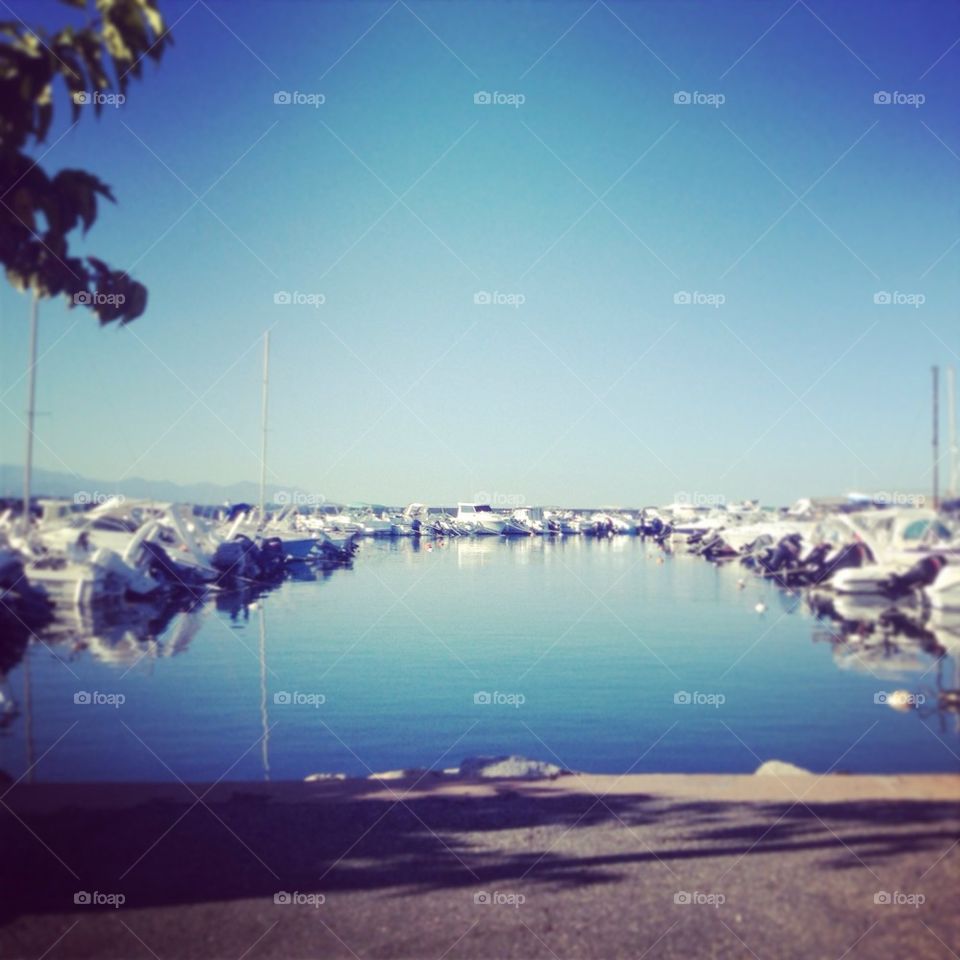 sky summer boats sun by JBMotillon