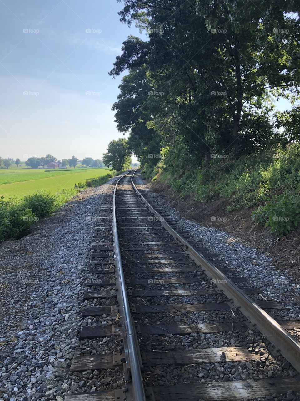 Looking down the tracks of the Strasburg Railroad toward East Strasburg. This picture was taken from the Blackhorse Road grade crossing, otherwise known as Carpenter’s Crossing.