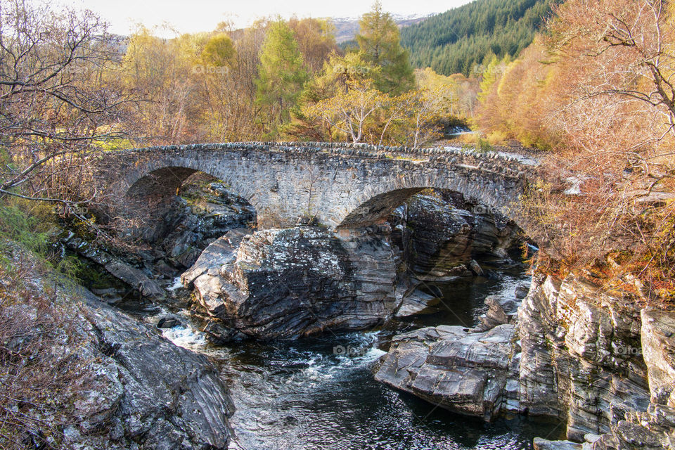 Old stone bridge . Scotland 