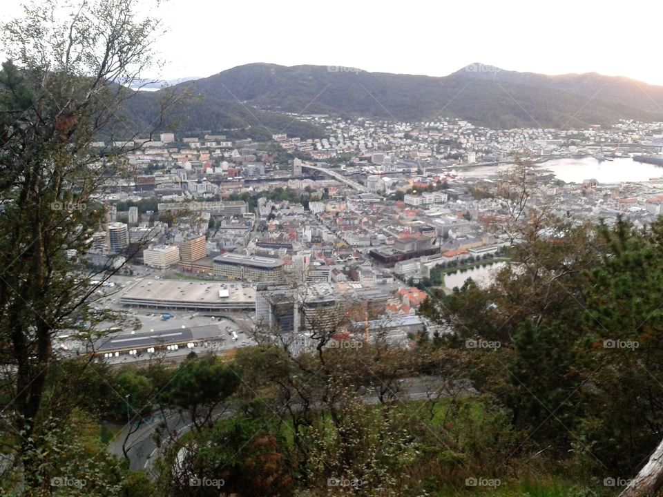 Bergen from the Fløyen