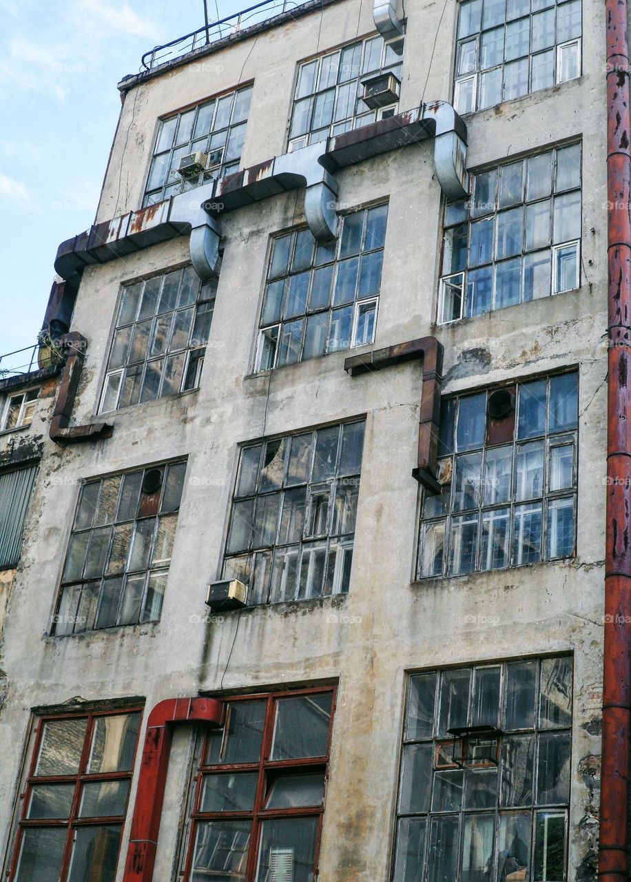 old factory windows