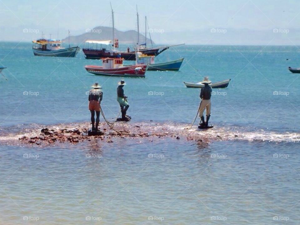 3 Fisherman Statue in Brazil 