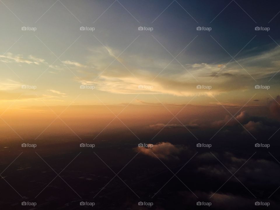 Dramatic sky at sunset