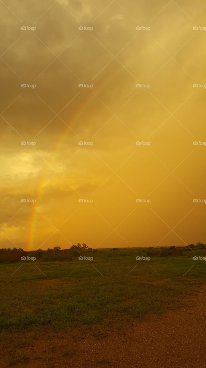 rain dust and rainbows