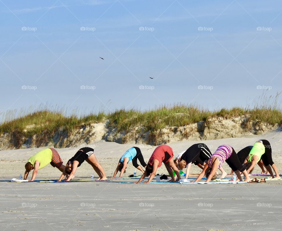 Yoga on the beach