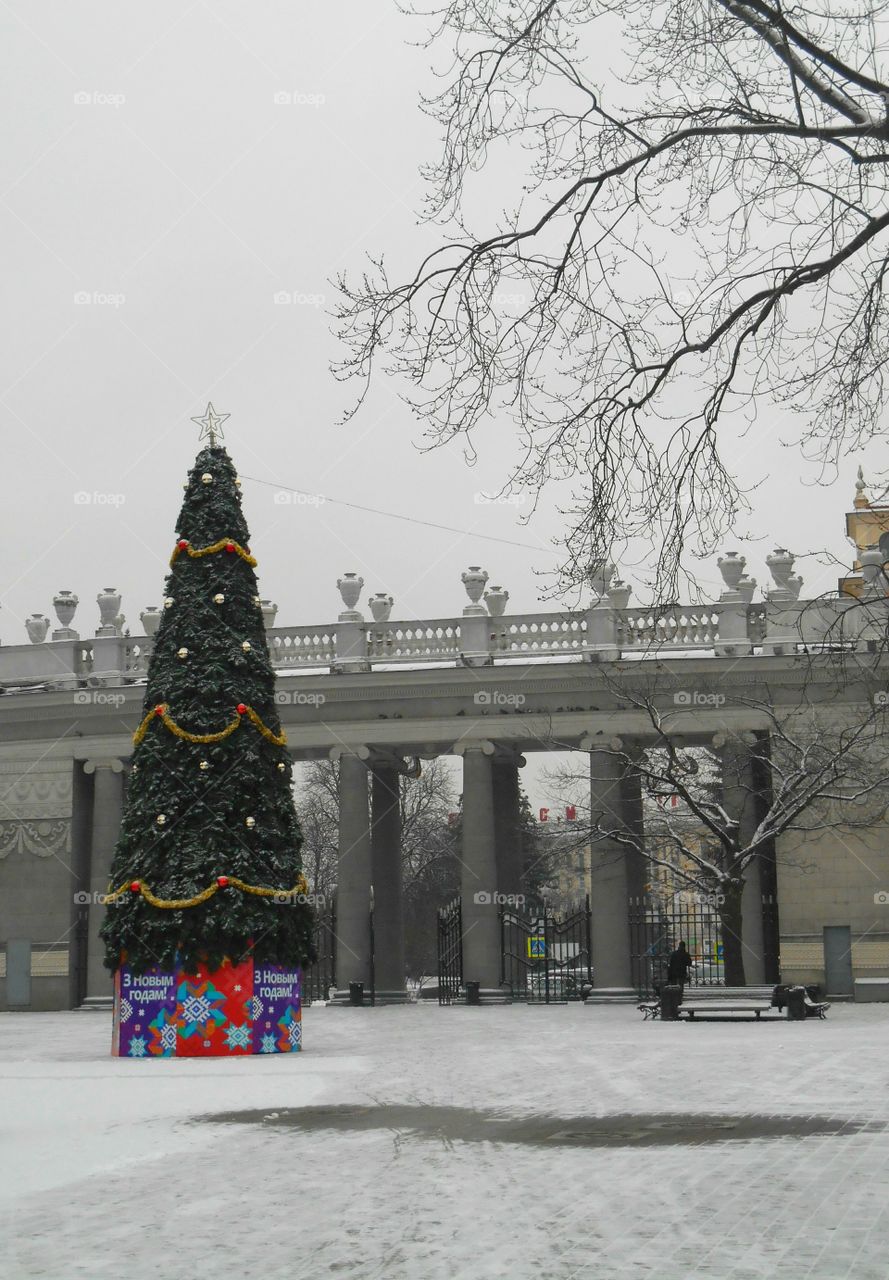 Winter, City, People, Street, Snow